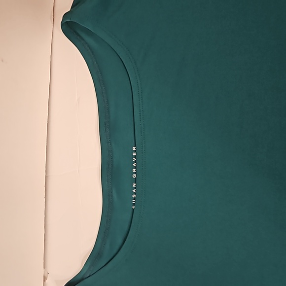 Susan Graver nwot plus tunic teal green - Picture 5 of 6